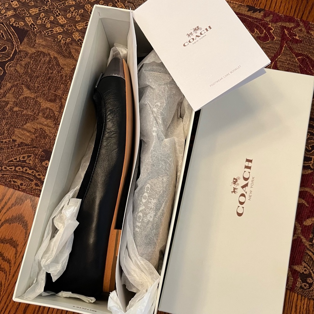 Coach ULMA SFT lambskin/mir MET Women’s shoes flats Size 9.5 M new in Box - Picture 7 of 15